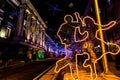 Bolshaya Dmitrovka streets were decorated with shimmering disco balls and light sculptures