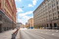 Bolshaya Lubyanka street, old center of Moscow, Russia Royalty Free Stock Photo