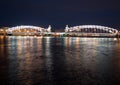 Bolsheokhtinsky bridge in the night