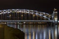 Bolsheokhtinsky bridge night view