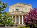 Bolshoi theatre (Big theater) building in spring, Moscow, Russia