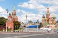 Bolshoy Moskvoretsky Bridge in Moscow, Russia Royalty Free Stock Photo