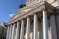 Bolshoy theater building in Moscow. Horses sculpture. Royalty Free Stock Photo