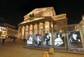 Bolshoy Theatre in Moscow by night on Christmas season