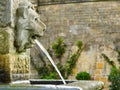 Bolsover Castle lion gargoyle at fountain