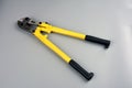 Bolt cutter on concrete surface construction concept.hardware store and manual work tools concept with boltcutter Royalty Free Stock Photo