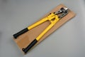 Bolt cutter on concrete surface construction concept.hardware store and manual work tools concept with boltcutter Royalty Free Stock Photo
