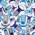 Bolt 3d seamless pattern. Repair theme continuous backdrop. Royalty Free Stock Photo