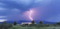 A Bolt of Lightning in the Mountains Royalty Free Stock Photo