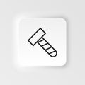 Bolt, make vector icon. Element of design tool for mobile concept and web apps vector. Thin neumorphic style vector icon