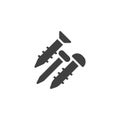 Bolt, nail and screw vector icon