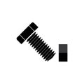 Bolt Nut Icon Royalty Free Stock Photo