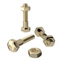 Bolt and nut. Royalty Free Stock Photo