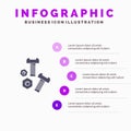 Bolt, Nut, Screw, Tools Solid Icon Infographics 5 Steps Presentation Background Royalty Free Stock Photo
