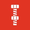 The bolt with nut stranded icon. symbol. Flat Royalty Free Stock Photo