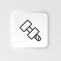 Bolt, nut vector icon. Element of design tool for mobile concept and web apps vector. Thin neumorphic style vector icon Royalty Free Stock Photo