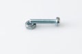 Bolt and nut on white background Royalty Free Stock Photo