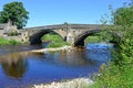 Bolton Bridge over River Wharfe at Bolton Abbey Village, Wharfedale, Yorkshire Dales, England, UK Royalty Free Stock Photo