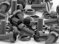 Bolts and nuts Royalty Free Stock Photo