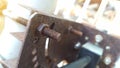 Bolts that are rusty due to weather Royalty Free Stock Photo