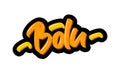 Bolu, Turkey city logo text. Vector illustration of hand drawn lettering