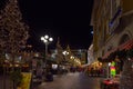 Bolzano Christmas Market in the evening, Trentino Alto Adige, northern Italy