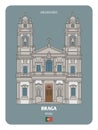 Bom Jesus church in Braga, Portugal. Architectural symbols of European cities