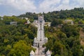 Bom Jesus Sanctuary drone aerial view in Braga, Portugal Royalty Free Stock Photo