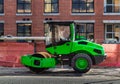 BOMAG Vibration Green single-cylinder road roller for leveling soil, gravel in the construction of roads and foundation