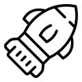 Bomb alarm icon outline vector. Air raid