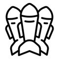 Bomb attack icon outline vector. Air raid