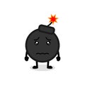 Bomb cartoon character vector illustration Royalty Free Stock Photo