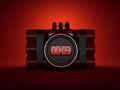 Bomb with clock timer 3D. Countdown