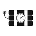 Bomb with clock timer icon Royalty Free Stock Photo
