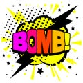 Bomb Comic Rainbow Text Royalty Free Stock Photo