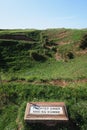 Bomb crater of a 5000 kilo Bomb on the island of Heligoland