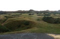 Bomb craters at Pointe du Hoc in Normandy, France