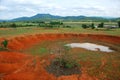 Bomb craters in the world`s most heavily bombed place