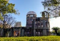 A Bomb Dome with the Peace park in Hiroshima, Japan Royalty Free Stock Photo