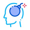 Bomb Dynamite Man Silhouette Headache Vector Icon