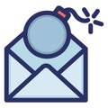 Bomb, email Isolated Vector icon which can easily modify or edit