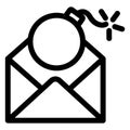 Bomb, email Isolated Vector icon which can easily modify or edit