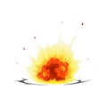 Bomb Explosion Cartoon Composition Royalty Free Stock Photo