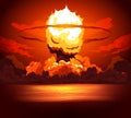 Bomb Explosion Fire Background