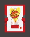 Bomb explosion vector weapon dynamite blow your mind thinking destruction boom illustration brain explosive backdrop