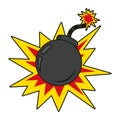 Bomb explosive cartoon