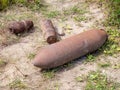 Bomb find pilot bombs from the Second World War Royalty Free Stock Photo