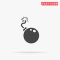 Bomb flat vector icon Royalty Free Stock Photo