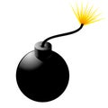 Bomb with fuse Royalty Free Stock Photo
