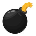 Bomb game icon vector isolated. Dangerous weapon Royalty Free Stock Photo